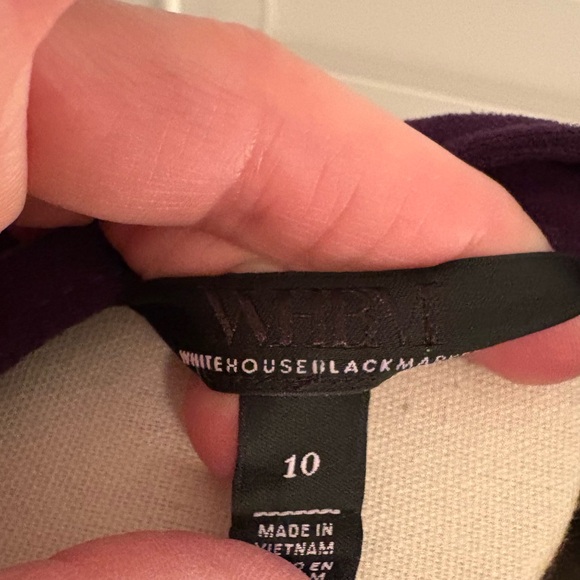 White House Black Market Deep Purple Suede Like Top - Picture 5 of 10